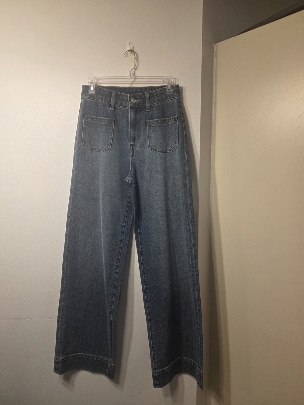Buffalo David Bitton Wide-Leg Denim Jeans in Medium Blue